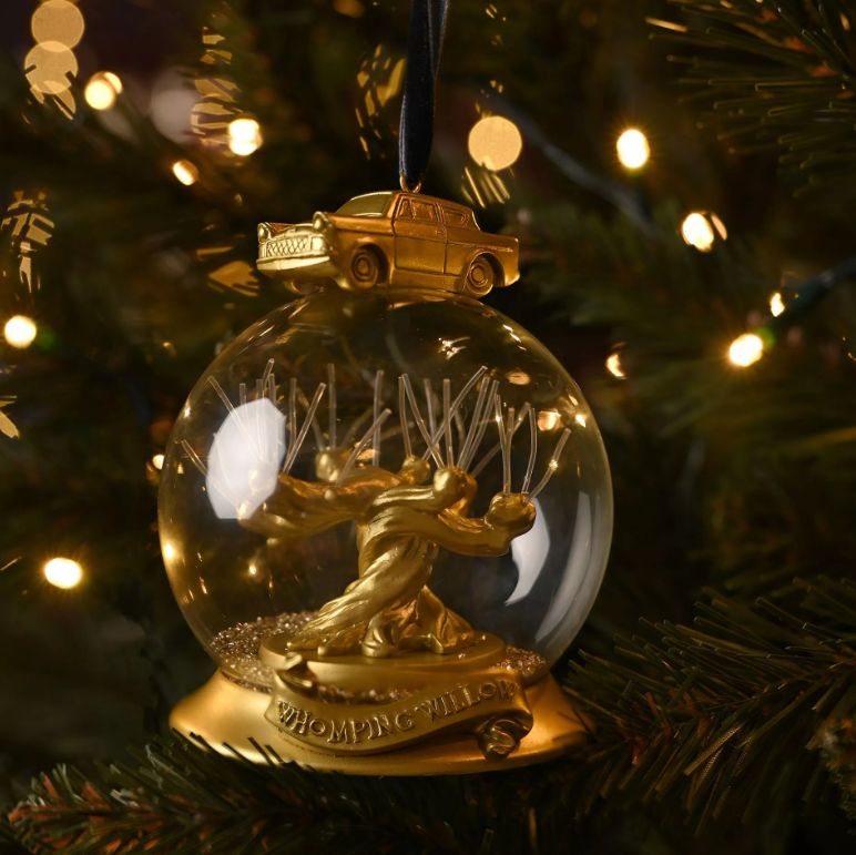 PREVENTA - ADORNO NAVIDAD BOLA SAUCE BOXEADOR C/LUZ HARRY POTTER