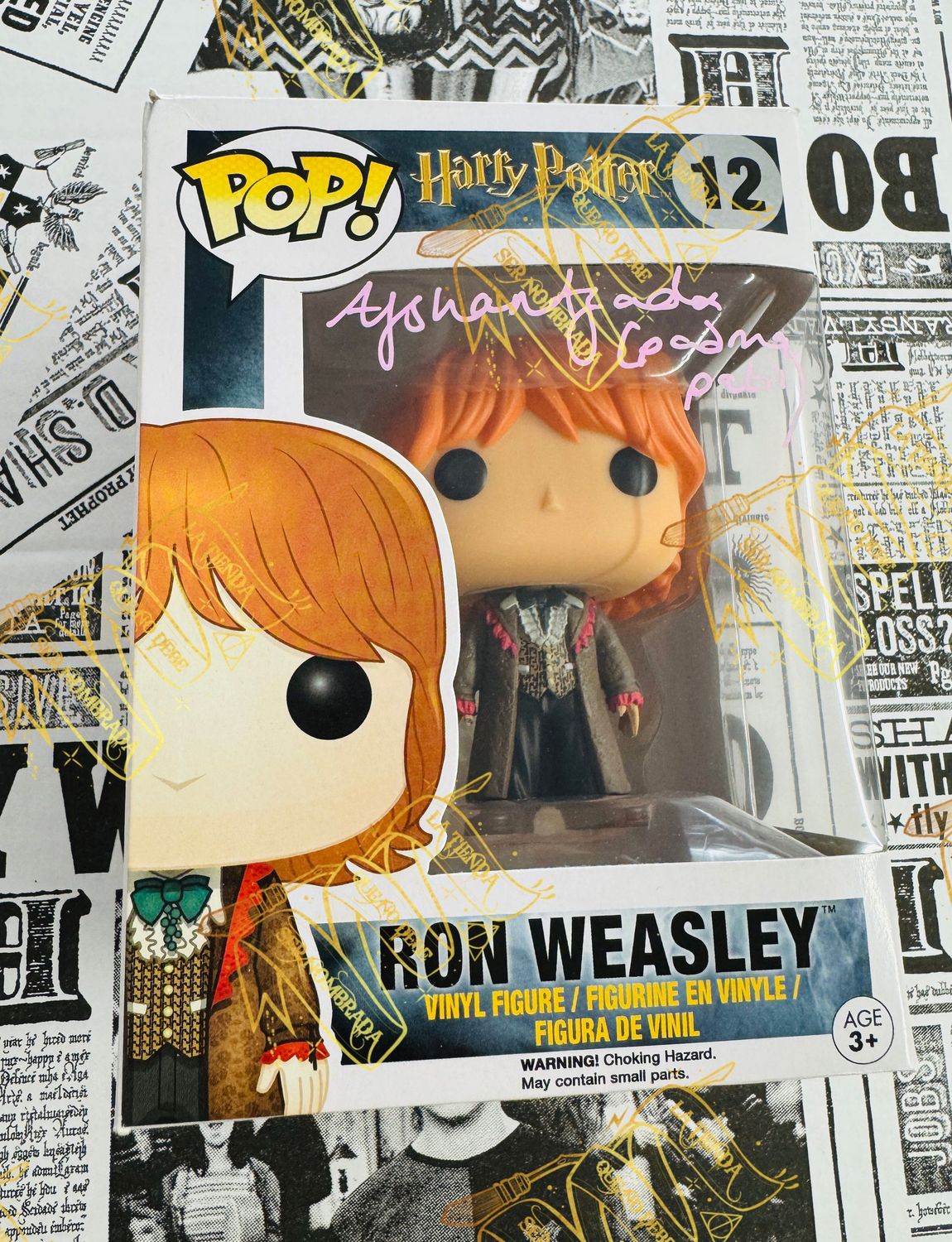 FUNKO DESCATALOGADO RON WEASLEY FIRMADO POR PADMA PATIL (AFSHAN AZAD)