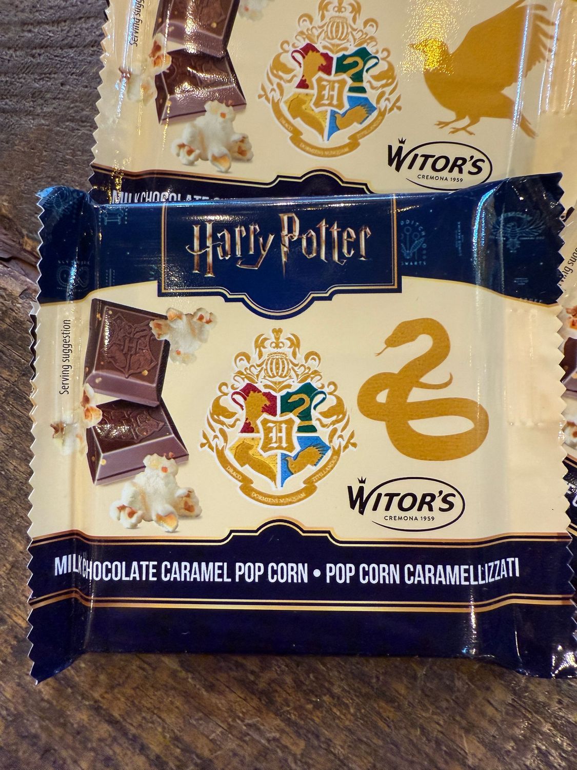 TABLETA CHOCOLATE PALOMITAS CARAMELO HARRY POTTER