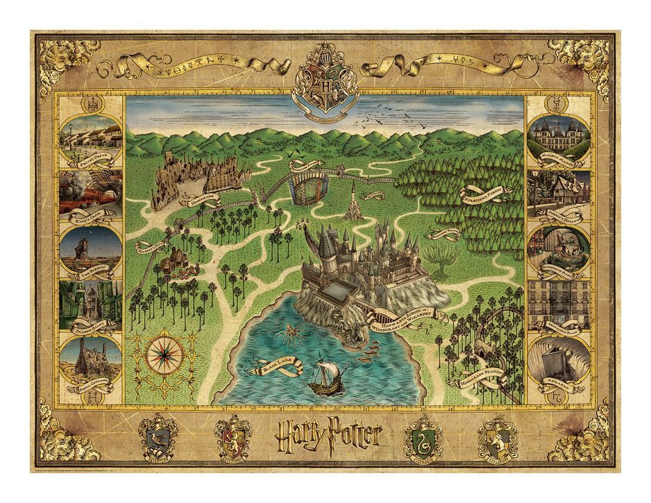 PUZZLE MAPA HOGWARTS 1500 PIEZAS HARRY POTTER PUZZLE MAPA HOGWARTS 1500 PIEZAS HARRY POTTER