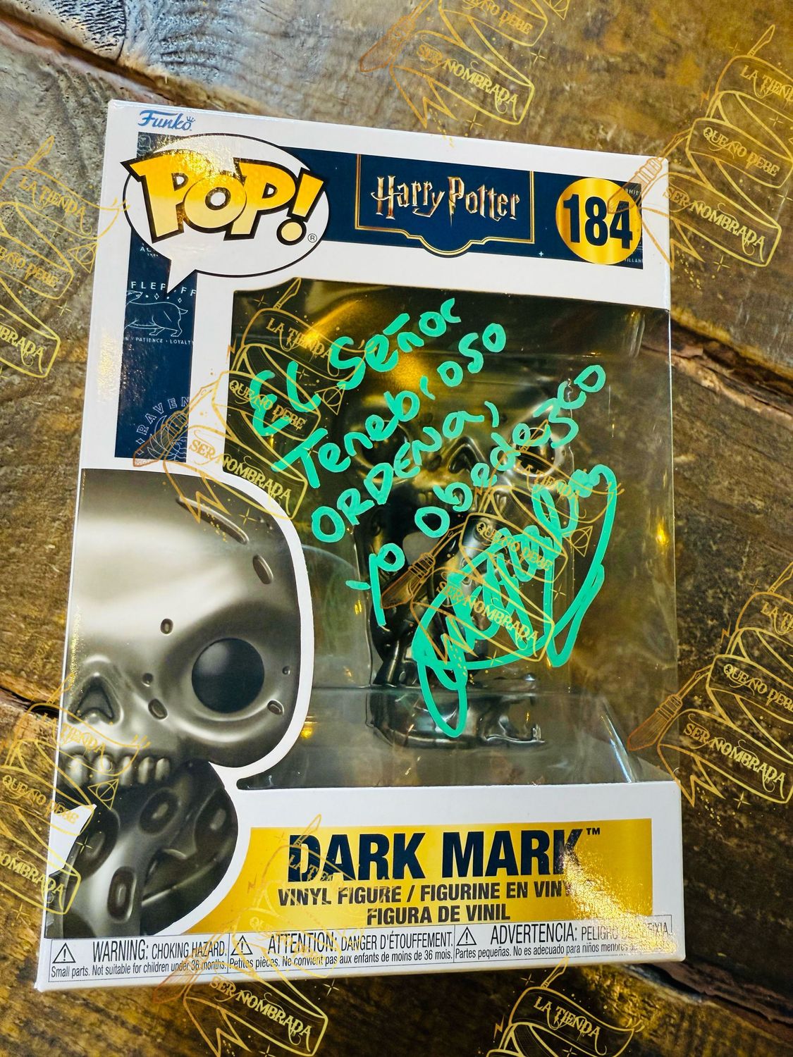 FUNKO POP 184 DARK MARK FIRMADO POR DEATH EATER (PETER PEDRERO)