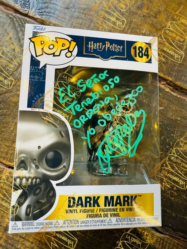 FUNKO POP 184 DARK MARK FIRMADO POR DEATH EATER (PETER PEDRERO)