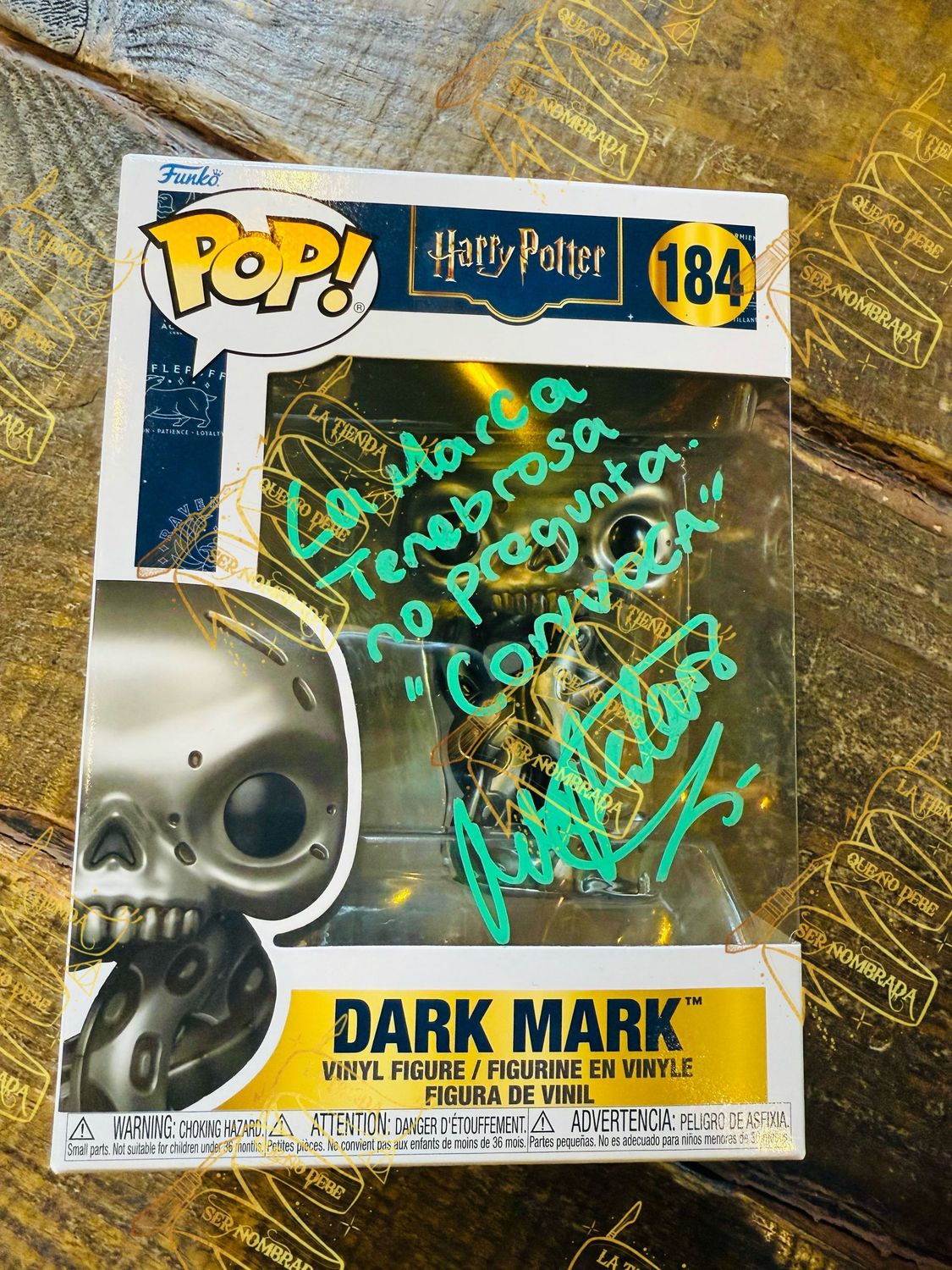 FUNKO POP 184 DARK MARK FIRMADO POR DEATH EATER (PETER PEDRERO)