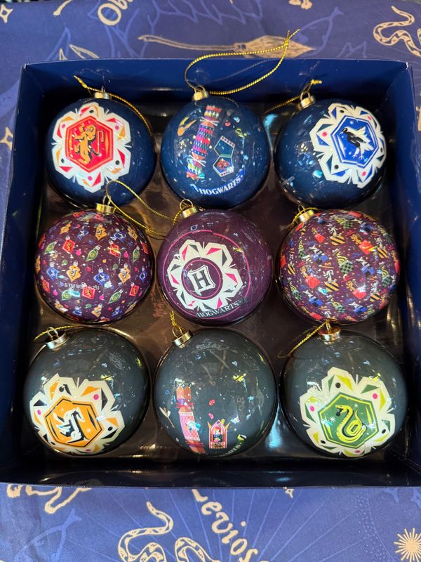 SET 9 BOLAS NAVIDAD CASAS HOGWARTS HARRY POTTER
