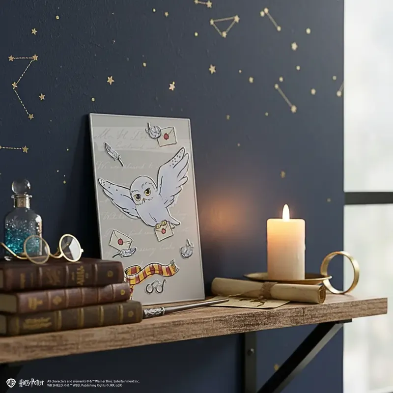 PREVENTA - PLACA METALICA HEDWIG HARRY POTTER