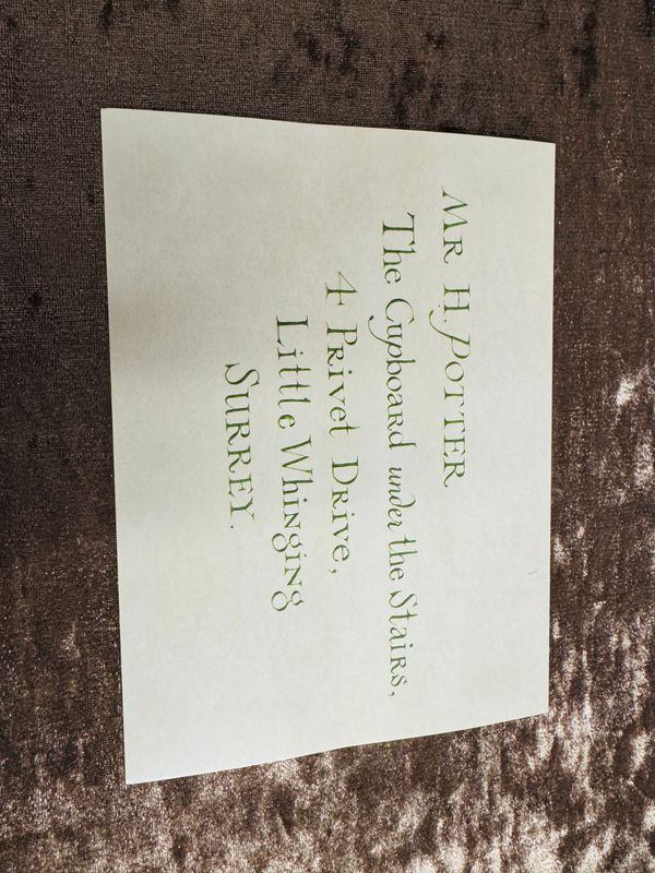 POSTAL CARTA ACEPTACION HARRY POTTER MINALIMA