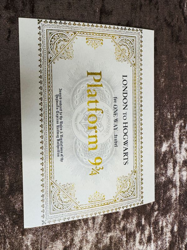 POSTAL BILLETE PLATAFORMA HARRY POTTER MINALIMA
