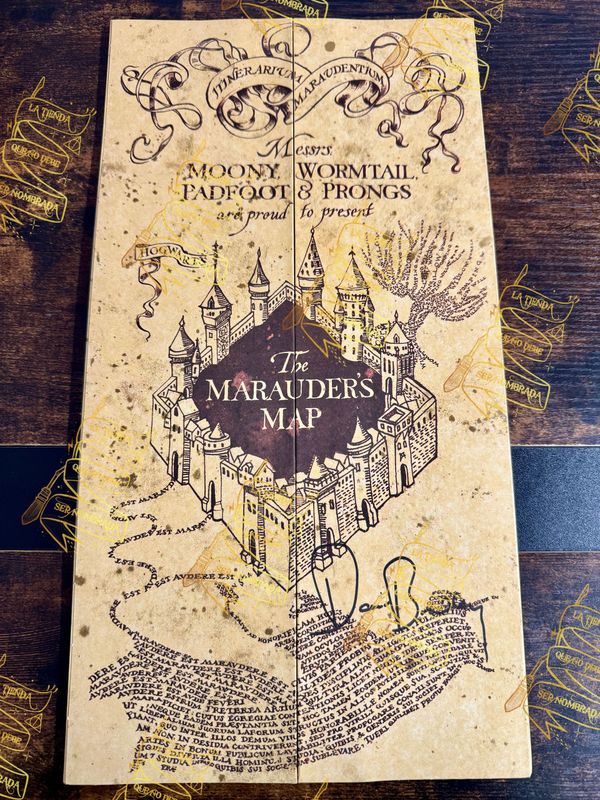 REPLICA MAPA MERODEADOR FIRMADO POR ARGUS FILCH (DAVID BRADLEY)