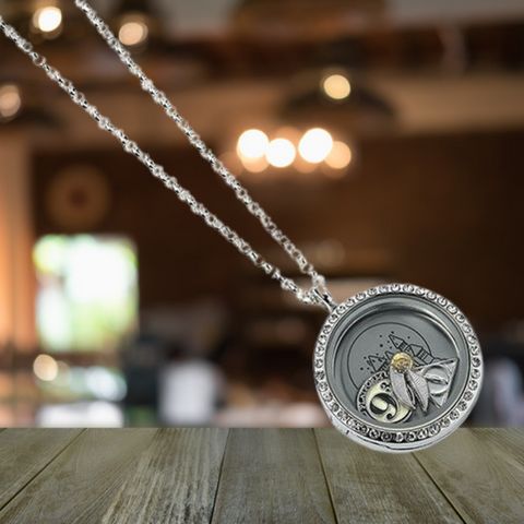 COLLAR MEDALLON HOGWARTS 3 CHARMS HARRY POTTER THE CARAT SHOP