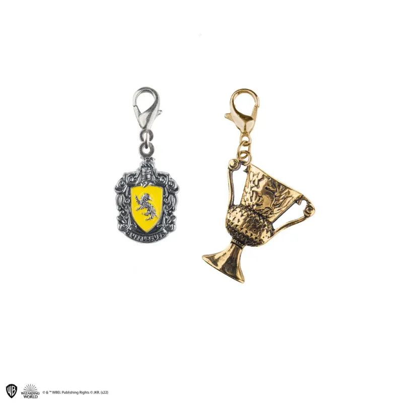 SET 2 CHARMS COPA & ESCUDO HUFFLEPUFF HARRY POTTER