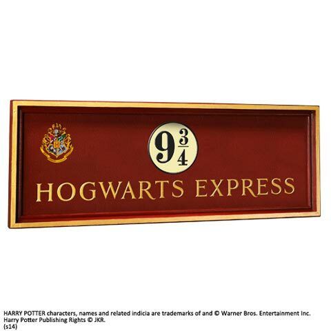 REPLICA PLACA  ANDEN 9 3/4 HOGWARTS EXPRESS HARRY POTTER NOBLE COLLECTION