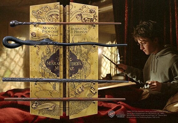 EXPOSITOR MAPA DEL MERODEADOR 4 VARITAS HARRY POTTER NOBLE COLLECTION