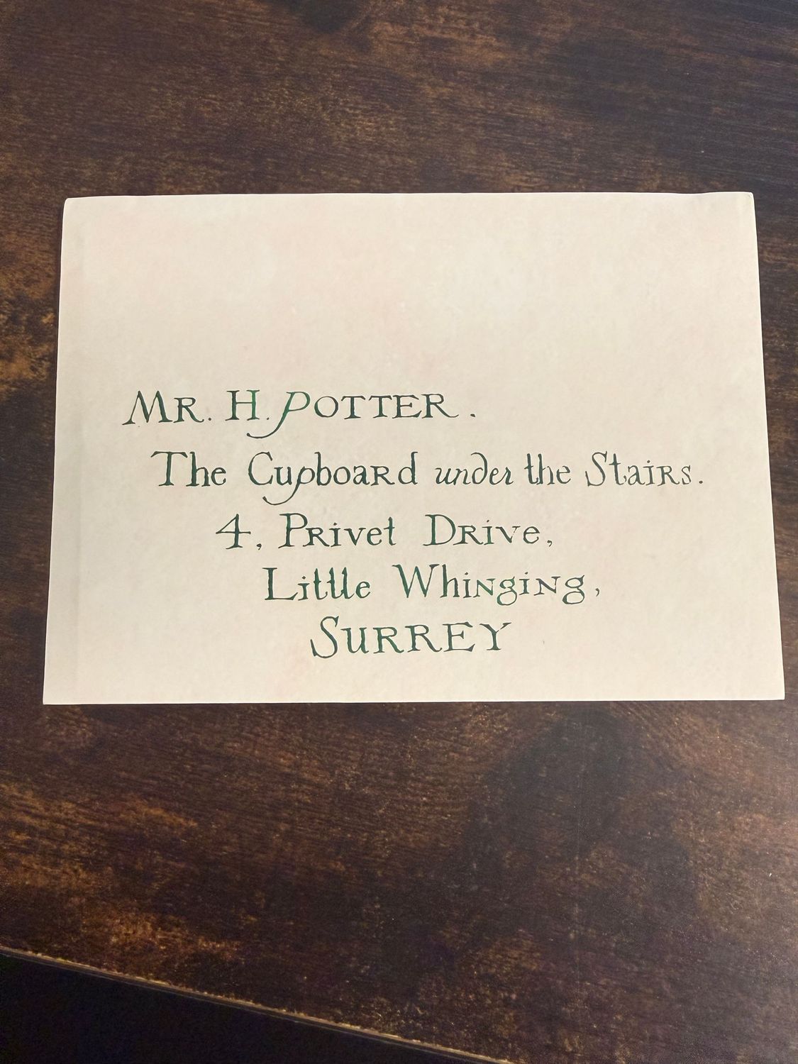 REPLICA CARTA ACEPTACION HARRY POTTER REPLICA CARTA ACEPTACION HARRY POTTER