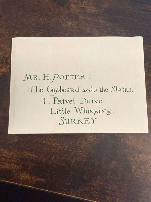 REPLICA CARTA ACEPTACION HARRY POTTER