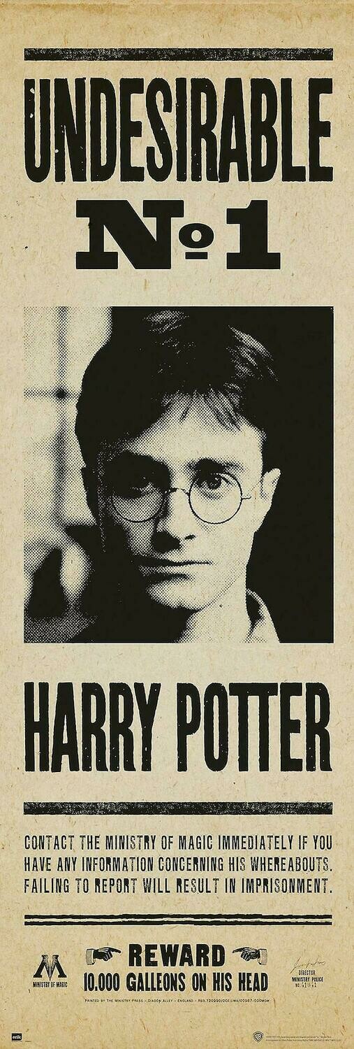 POSTER PUERTA UNDESIRABLE Nº1 HARRY POTTER POSTER PUERTA UNDESIRABLE Nº1 HARRY POTTER