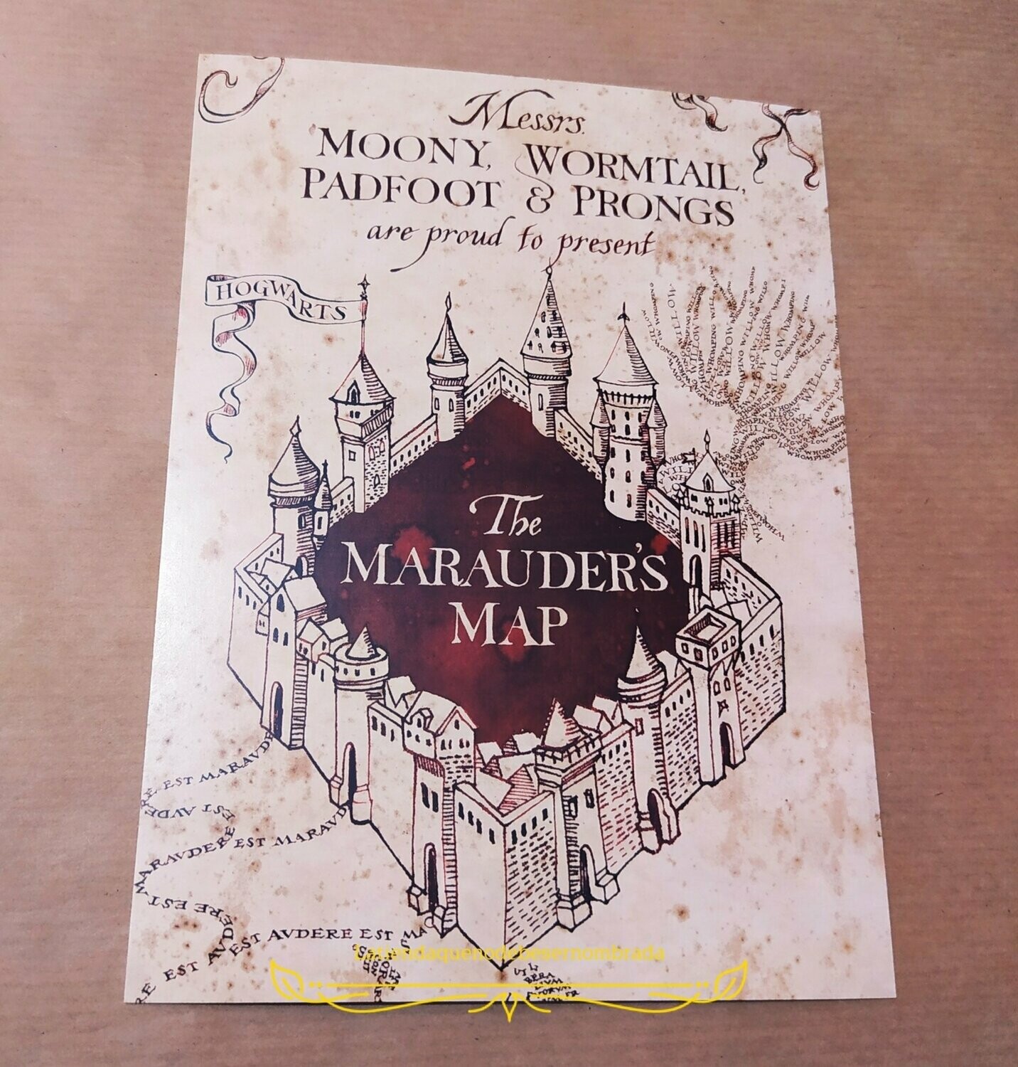 POSTAL MAPA DEL MERODEADOR HARRY POTTER MINALIMA