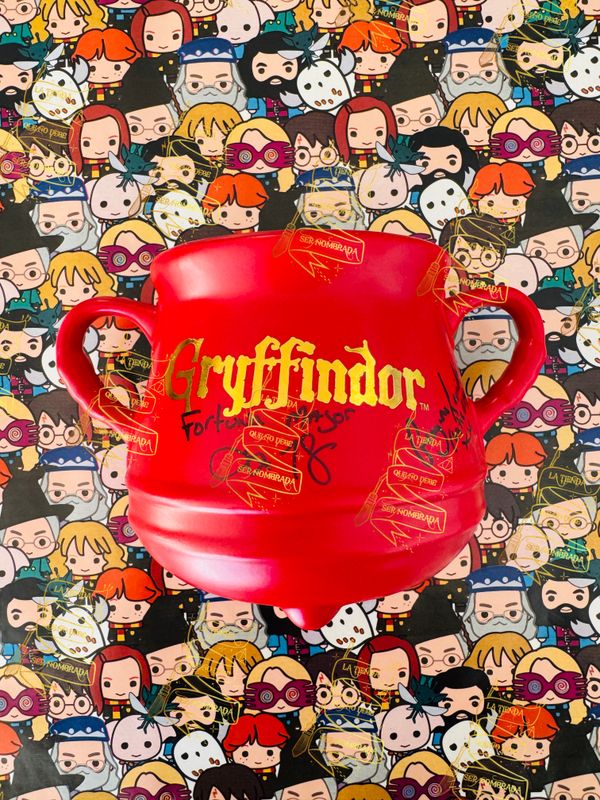 CALDERO FIRMADA POR SEAMUS FINNIGAN (DEVON MURRAY) & POR KATIE BELL (GEORGINA LEONIDAS)