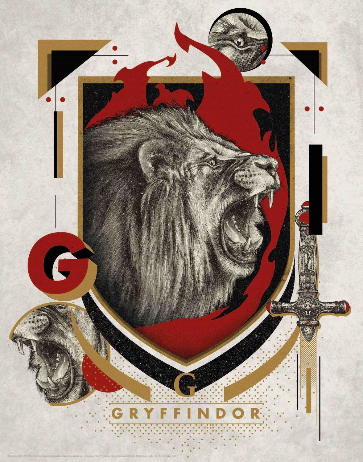 LAMINA ART PRINT GRYFFINDOR LIMITED EDITION HARRY POTTER