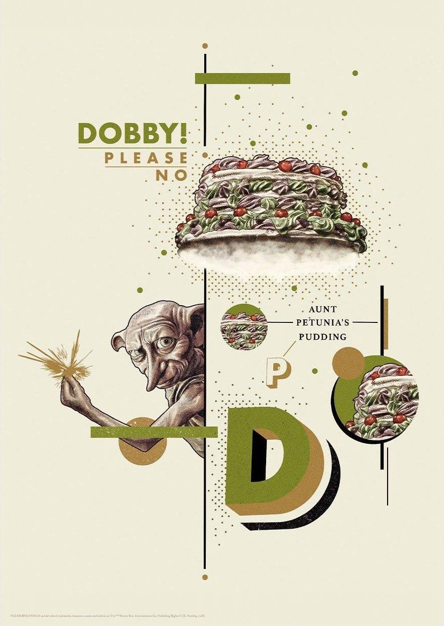 LITOGRAFIA ART PRINT DOBBY LIMITED EDITION HARRY POTTER