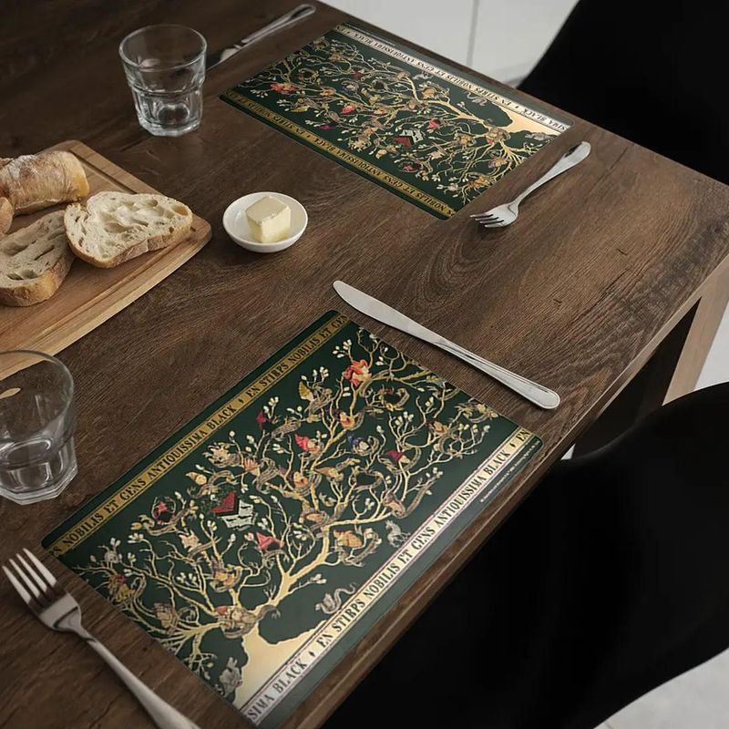 SET 4 MANTELES FAMILIA BLACK HARRY POTTER