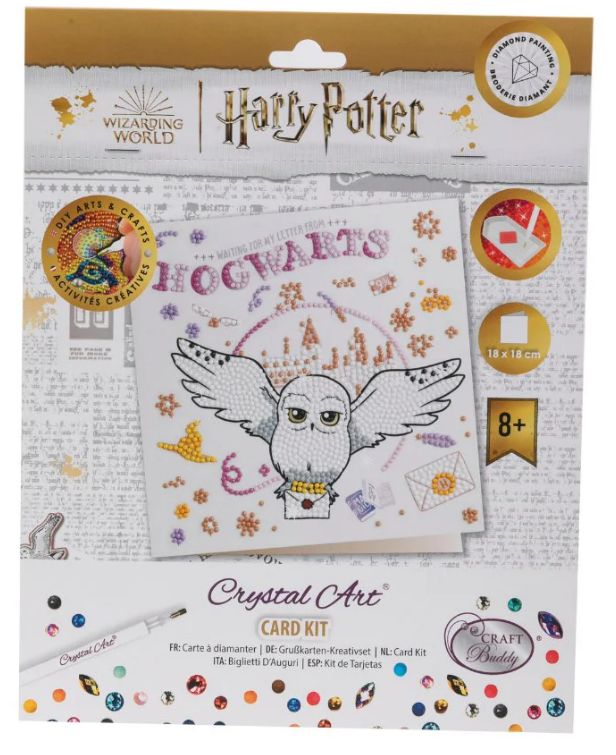 CRYSTAL ART POSTAL HEDWIG HARRY POTTER