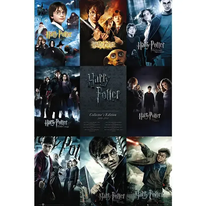 POSTER EDICION COLECCIONISTA PELICULAS HARRY POTTER