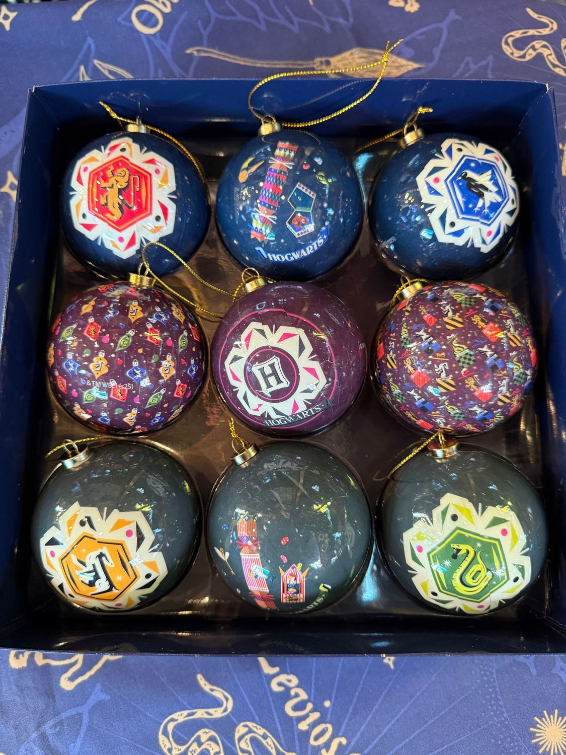 SET 9 BOLAS NAVIDAD CASAS HOGWARTS HARRY POTTER