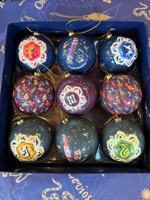 SET 9 BOLAS NAVIDAD CASAS HOGWARTS HARRY POTTER