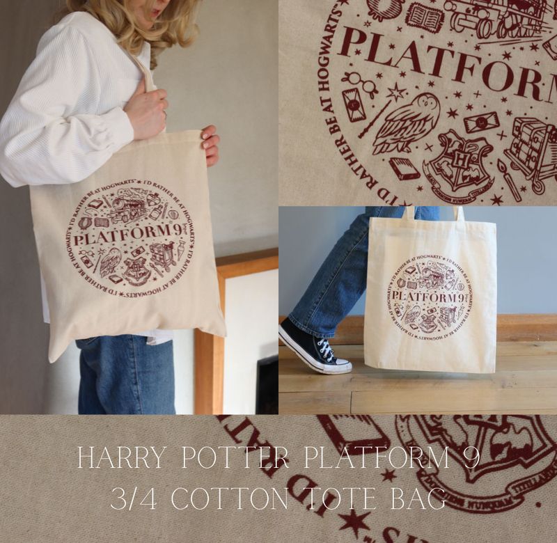 PREVENTA - BOLSA TELA PLATAFORMA 93/4 HARRY POTTER