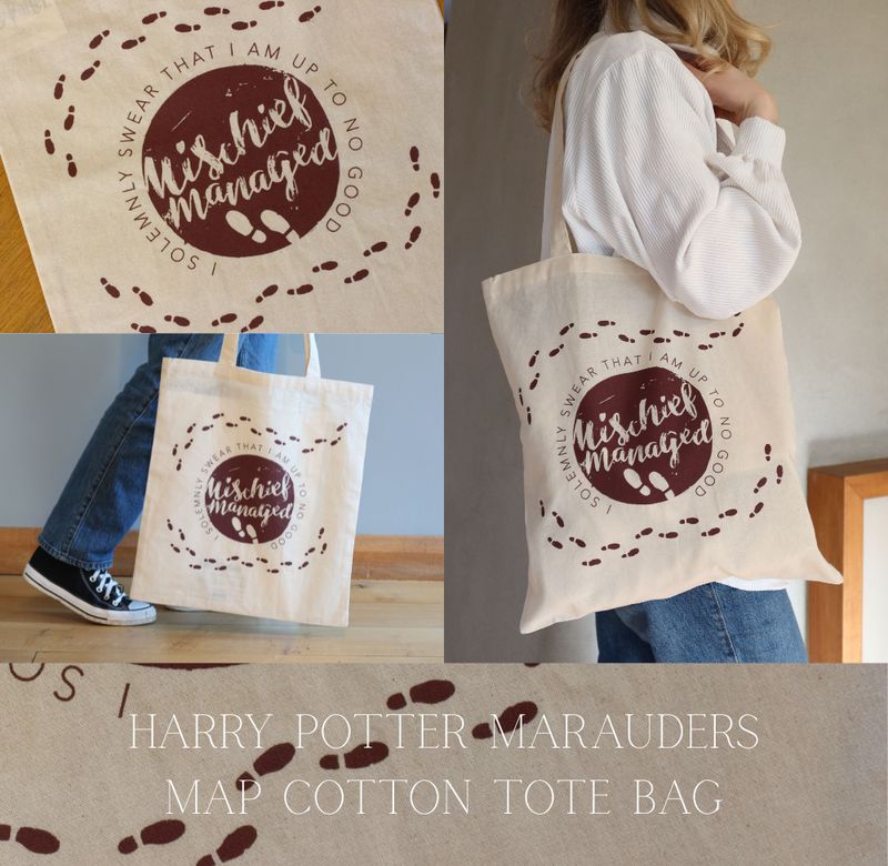 PREVENTA - BOLSA TELA MAPA DEL MERODEADOR HARRY POTTER