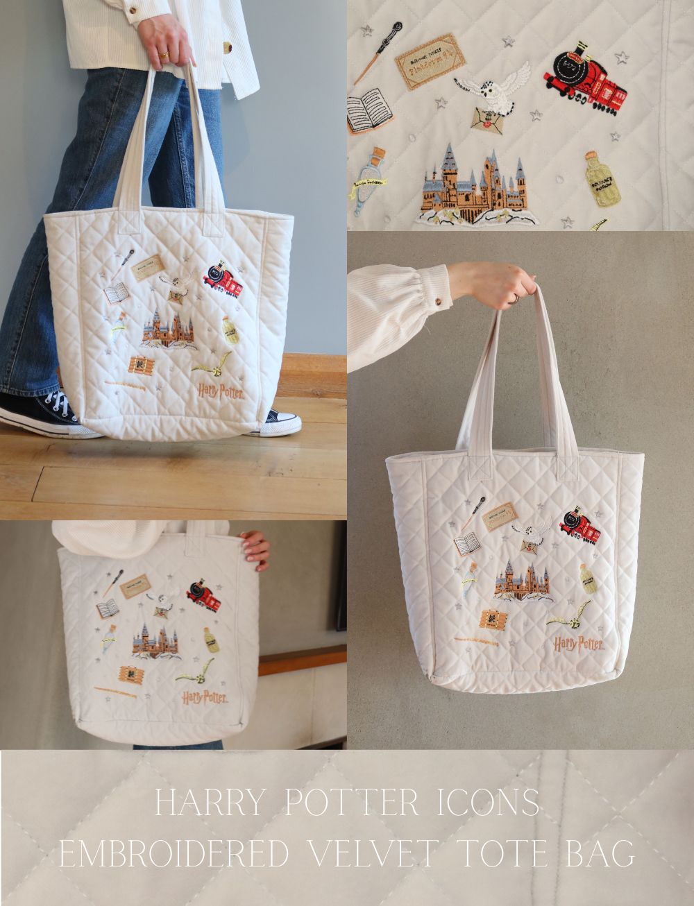 PREVENTA - BOLSA TERCIOPELO ICONOS HARRY POTTER