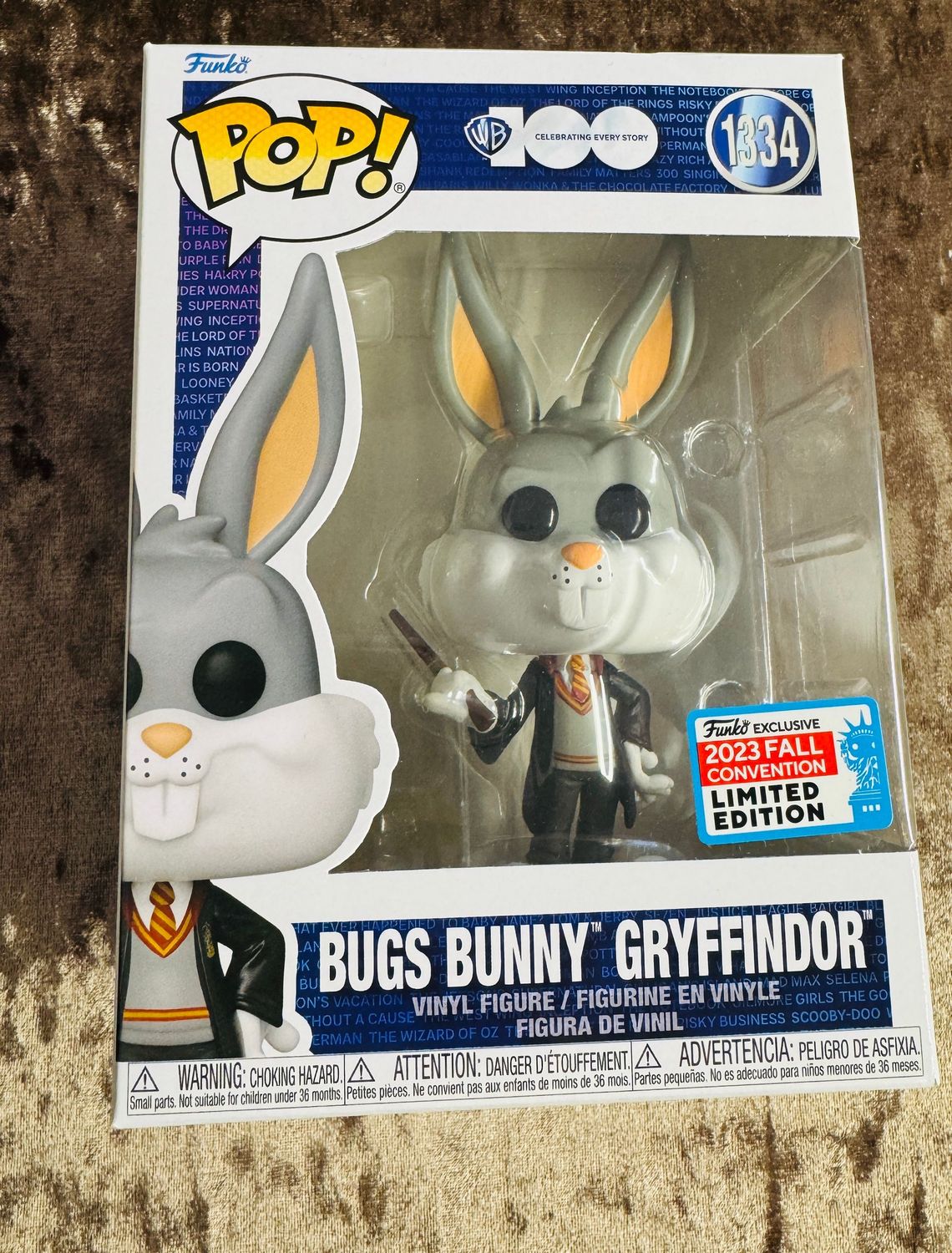 FUNKO POP LIMITED EDITION Nº1334 BUGS BUNNY GRYFFINDOR HARRY POTTER