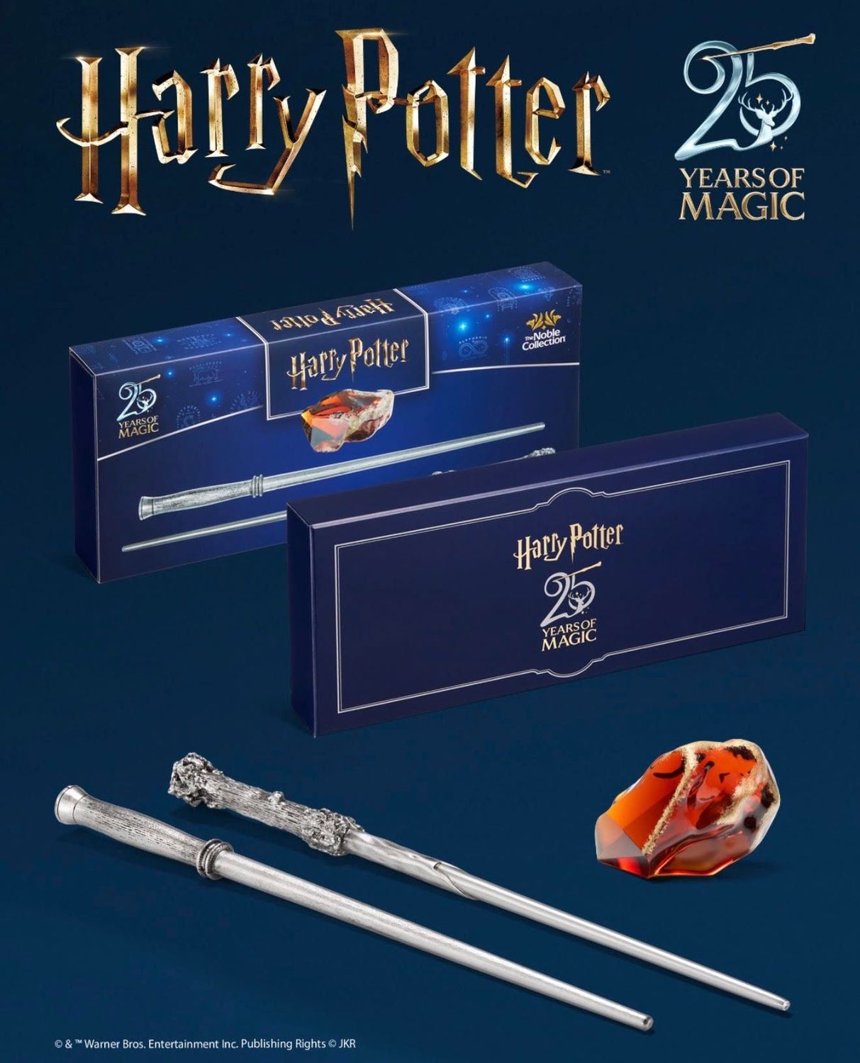 PREVENTA - SET 25 ANIVERSARIO PIEDRA FILOSOFAL & VARITAS HARRY POTTER