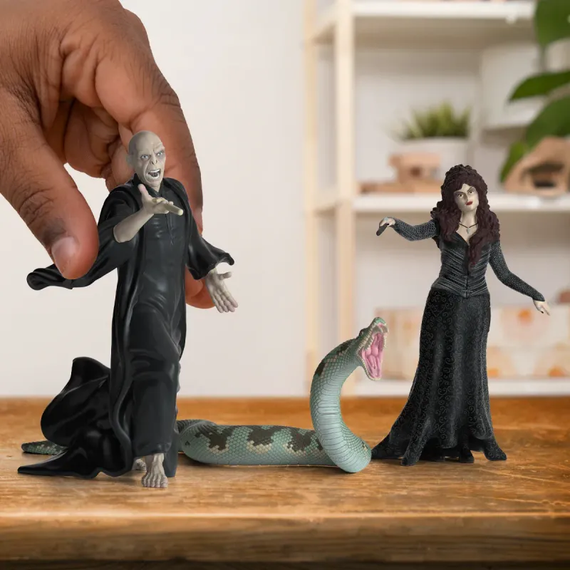 FIGURA LORD VOLDEMORT & NAGINI & BELLATRIX LESTRANGE HARRY POTTER SCHLEICH