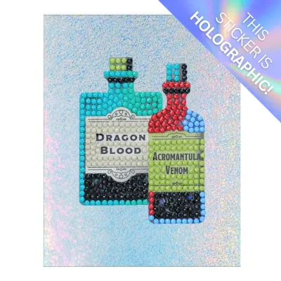 PEGATINA BOTELLAS POCIONES Nº 094 CRYSTAL ART HARRY POTTER