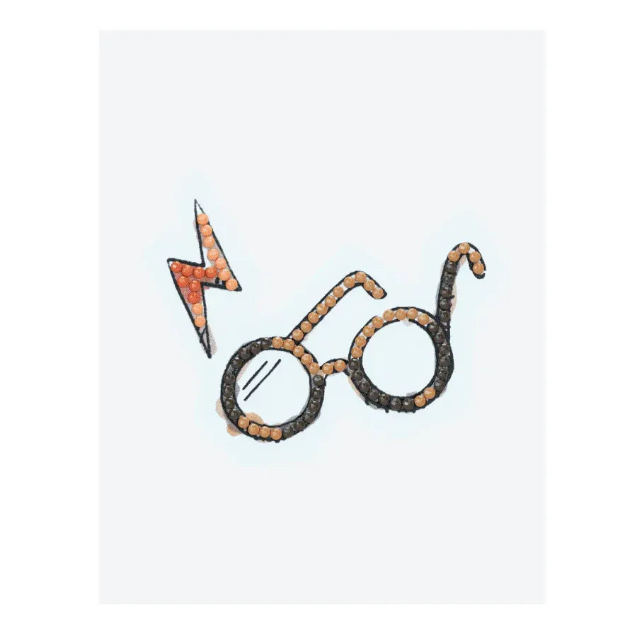 PEGATINA GAFAS & RAYO Nº 087 CRYSTAL ART HARRY POTTER
