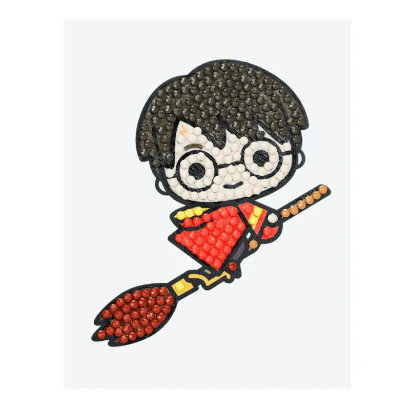 PEGATINA HARRY ESCOBA Nº 031 CRYSTAL ART HARRY POTTER