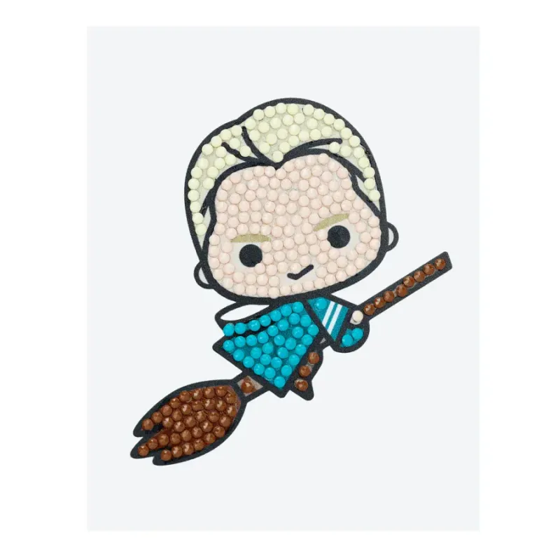 PEGATINA DRACO MALFOY ESCOBA Nº 038 CRYSTAL ART HARRY POTTER