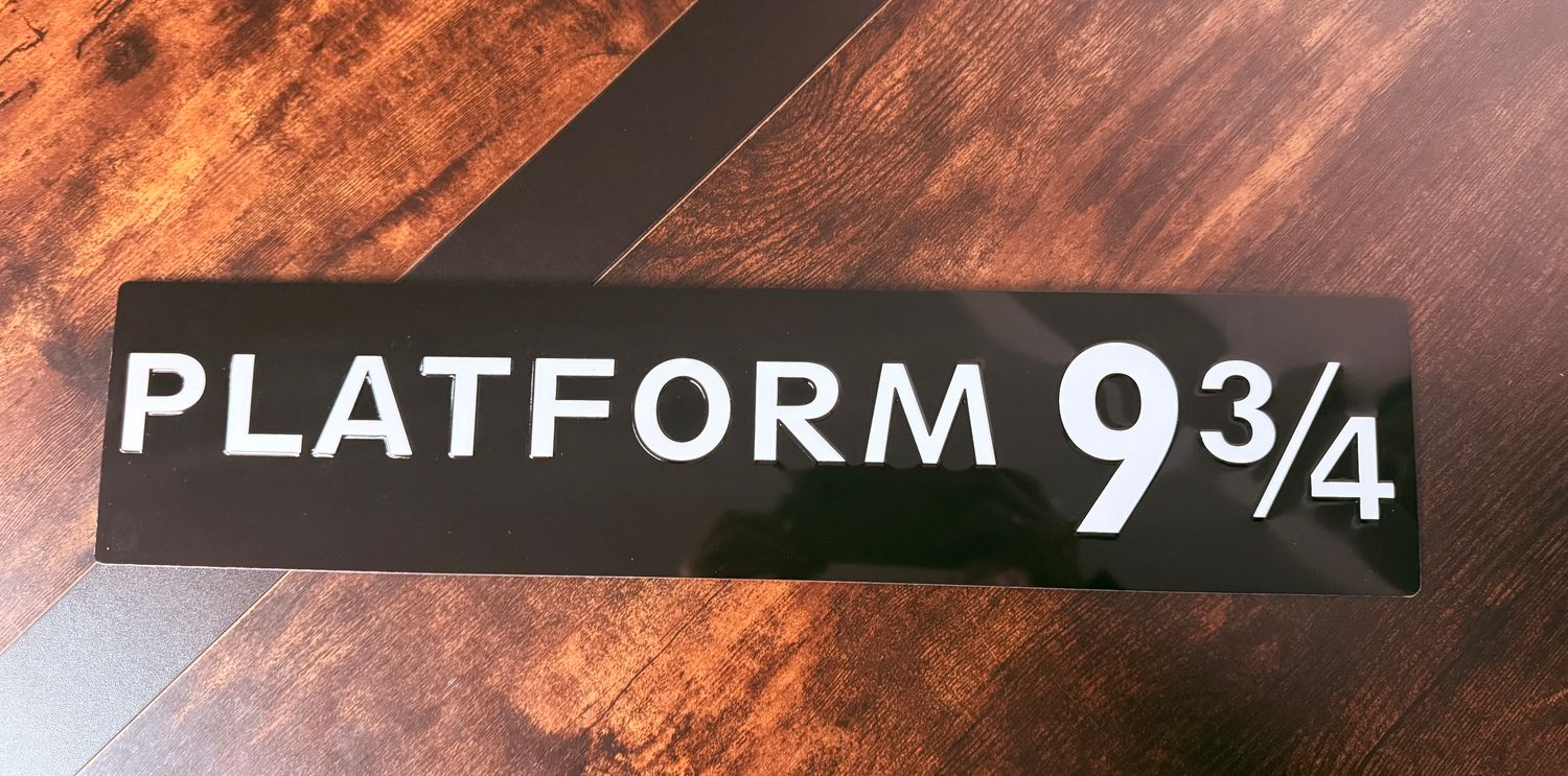 REPLICA PLACA METALICA PLATFORM 9 3/4 HARRY POTTER