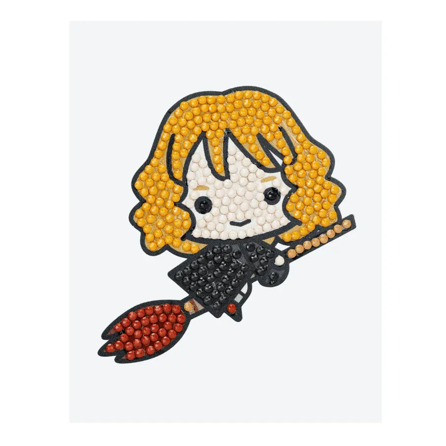 PEGATINA HERMIONE & ESCOBA Nº 010 CRYSTAL ART HARRY POTTER