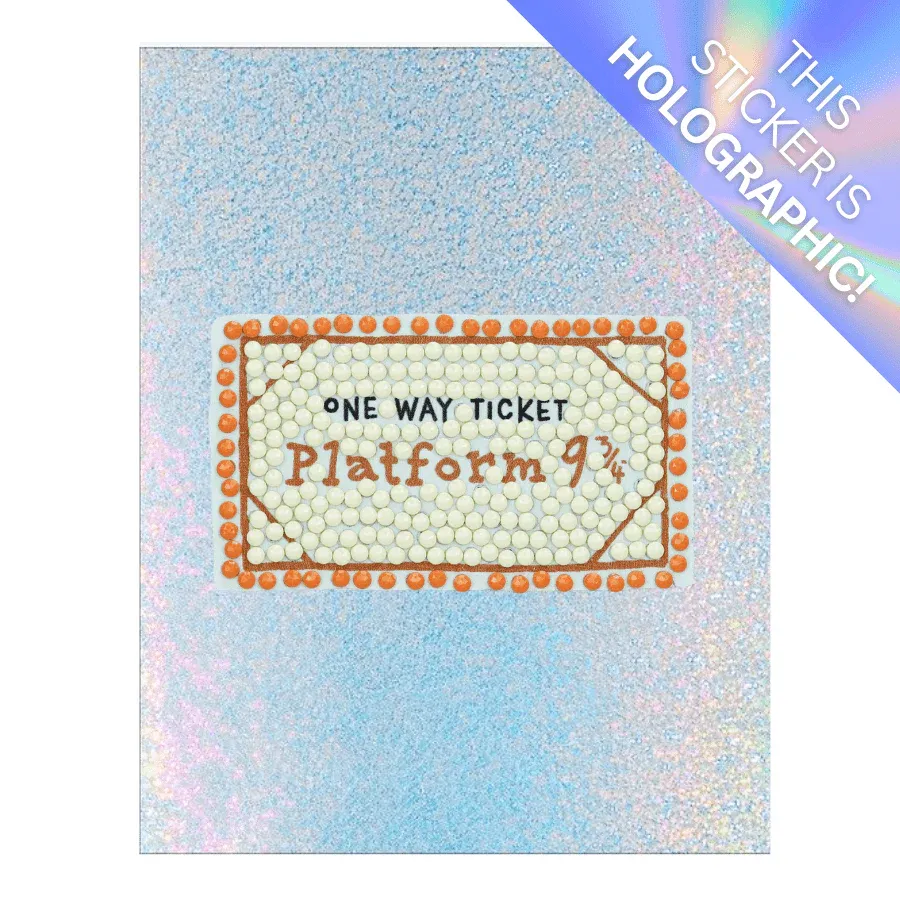 PEGATINA BILLETE PLATAFORMA 9 3/4 Nº 018 CRYSTAL ART HARRY POTTER PEGATINA BILLETE PLATAFORMA 9 3/4 Nº 018 CRYSTAL ART HARRY POTTER