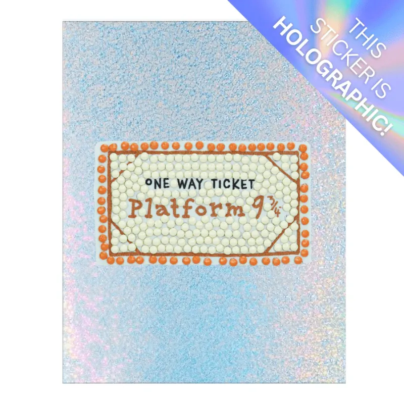 PEGATINA BILLETE PLATAFORMA 9 3/4 Nº 018 CRYSTAL ART HARRY POTTER