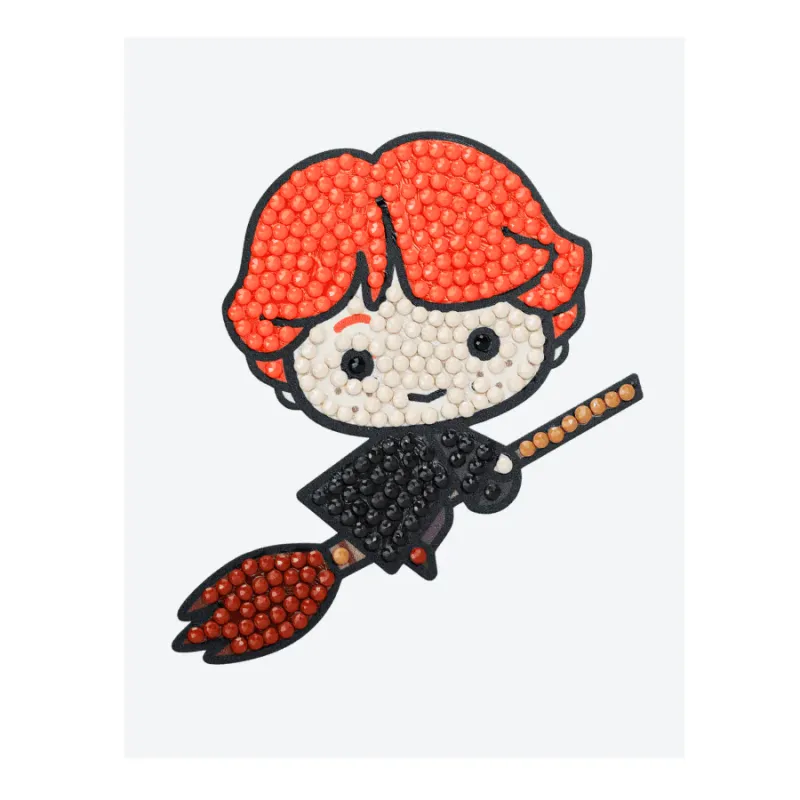 PEGATINA RON & ESCOBA Nº 009 CRYSTAL ART HARRY POTTER