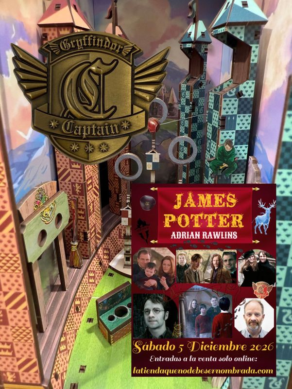 ENTRADA EVENTO JAMES POTTER + MEDALLON CAPITAN GRYFFINDOR HORA 10:30