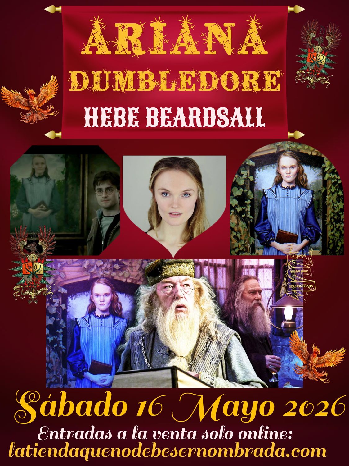 ENTRADA EVENTO ARIANA DUMBLEDORE HORA 16:30