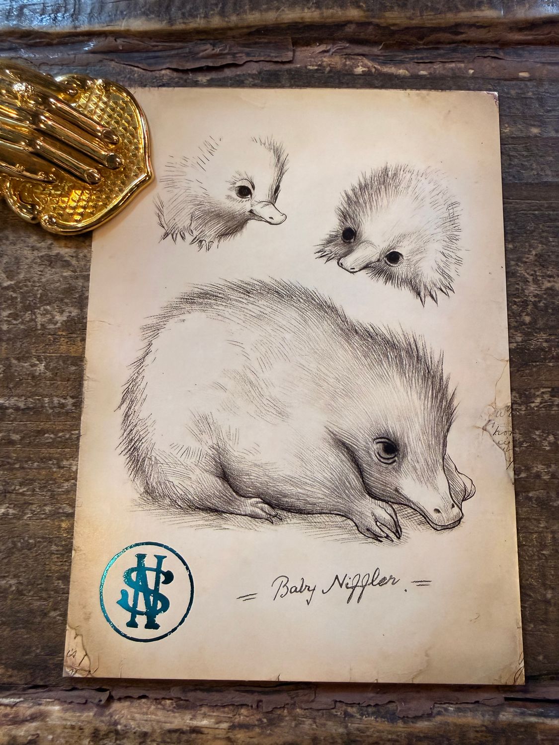 POSTAL CRIATURAS MAGICAS BABY NIFFLER MINALIMA