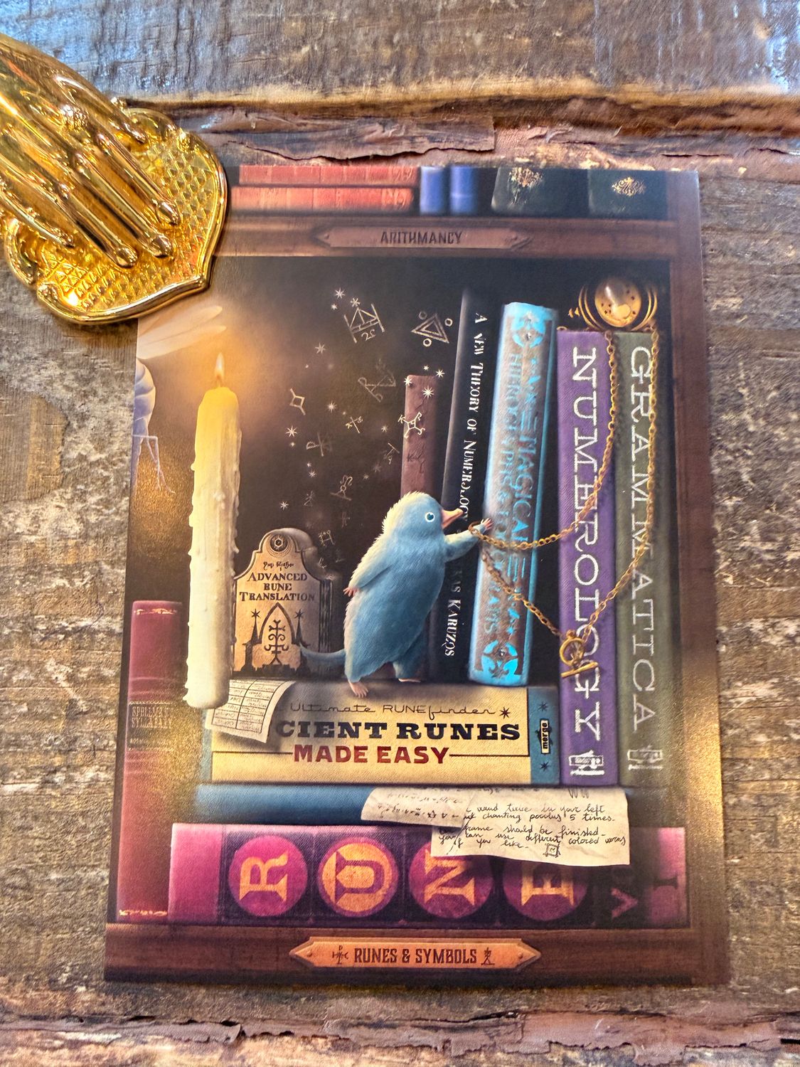 POSTAL LIBRERIA MAGICA RUNES & SYMBOLS MINALIMA