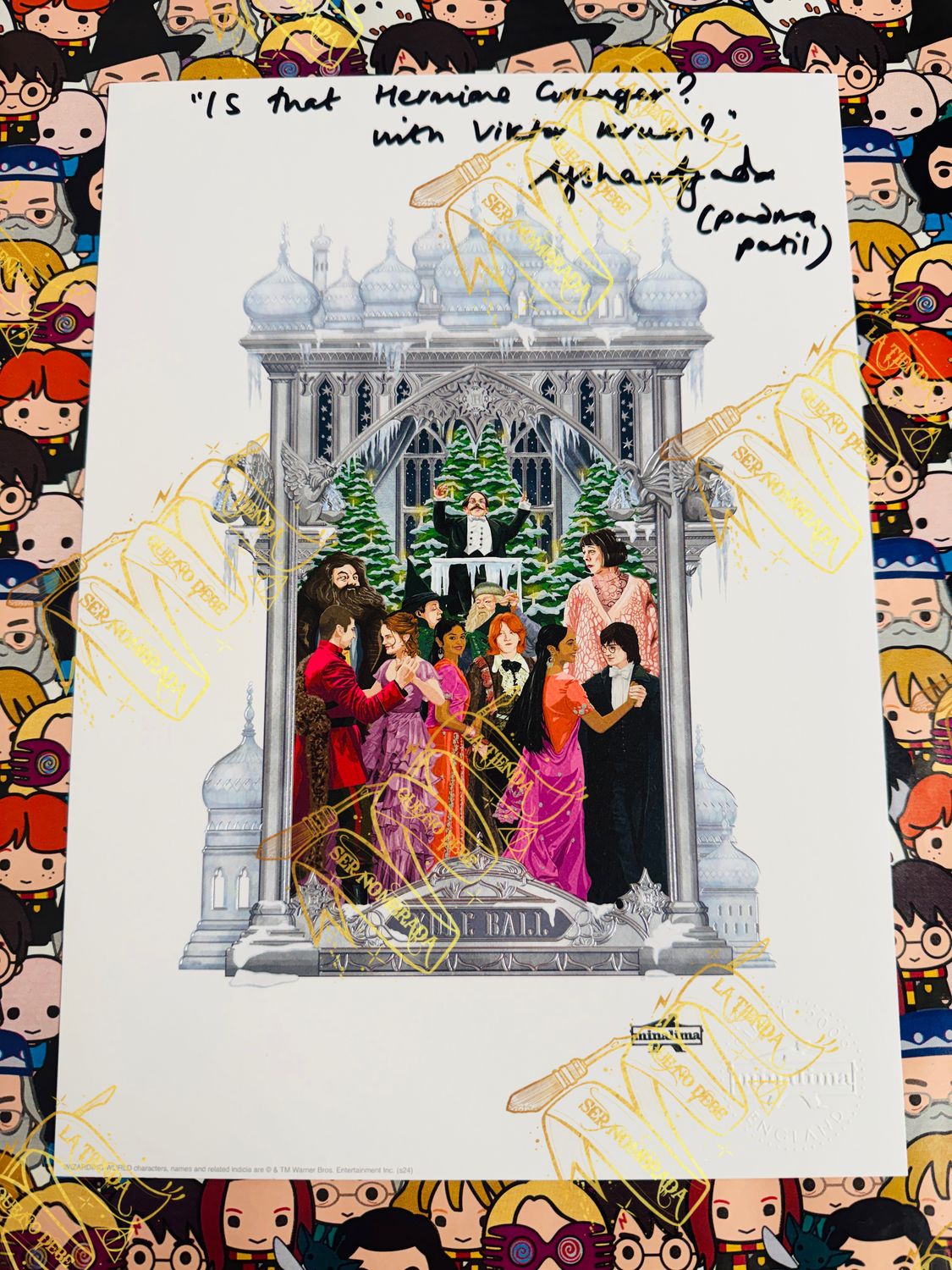 LITOGRAFIA MINALIMA YULE BALL FIRMADA POR PADMA PATIL (AFSHAN AZAD)