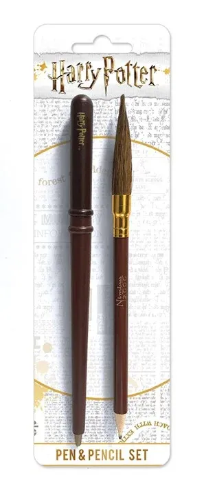 SET BOLIGRAFO VARITA & LAPIZ ESCOBA NIMBUS 2000 HARRY POTTER