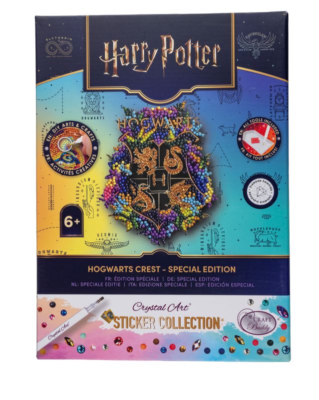 PREVENTA - SOBRE PEGATINA HOGWARTS EDICION ESPECIAL CRYSTAL ART HARRY POTTER